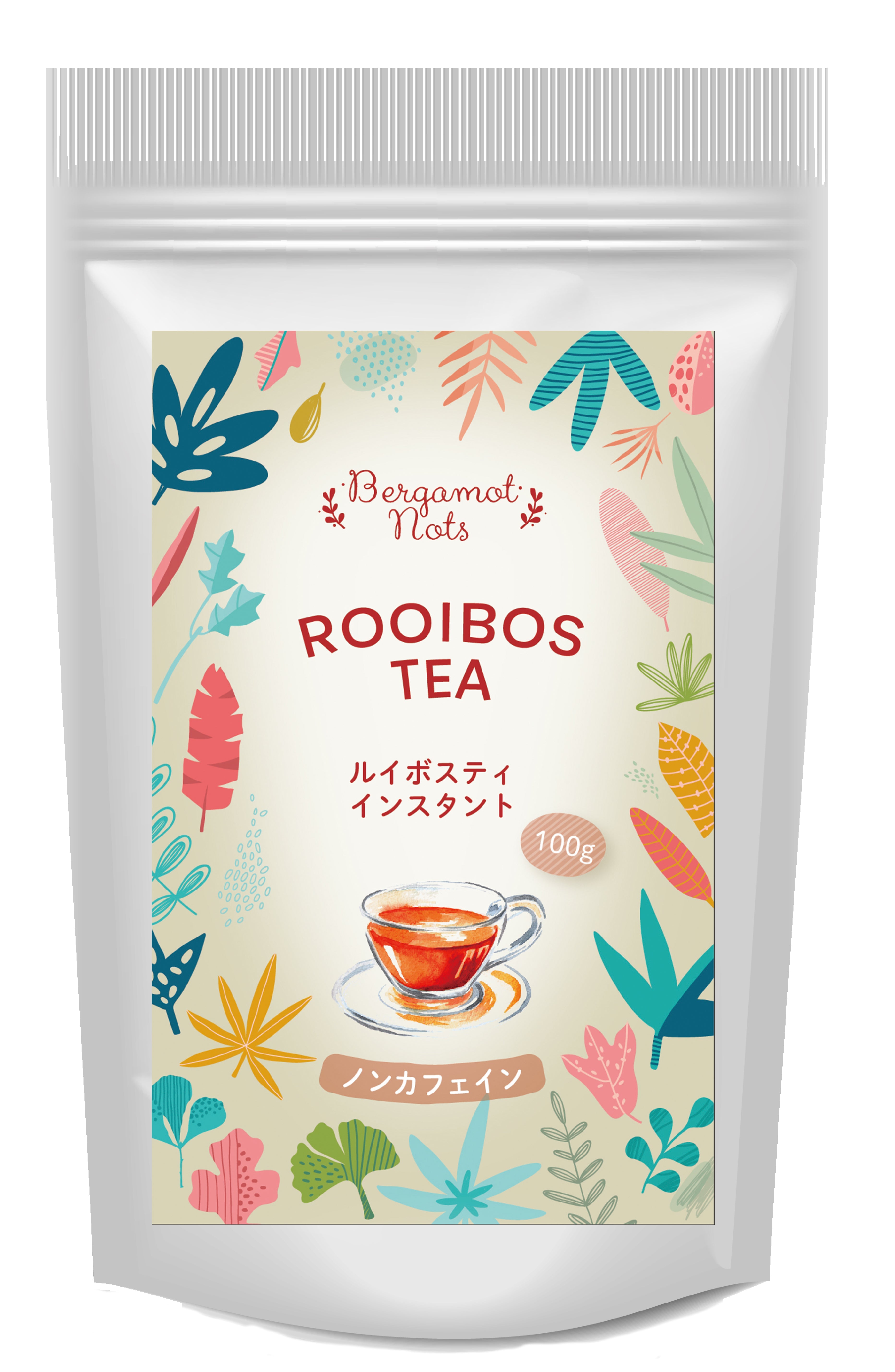 【Bergamot-nots】ピュア ルイボスティー レッド パウダリーティー 無糖 (簡単：お水・お湯にサッと溶ける) 業務用 インスタントティー