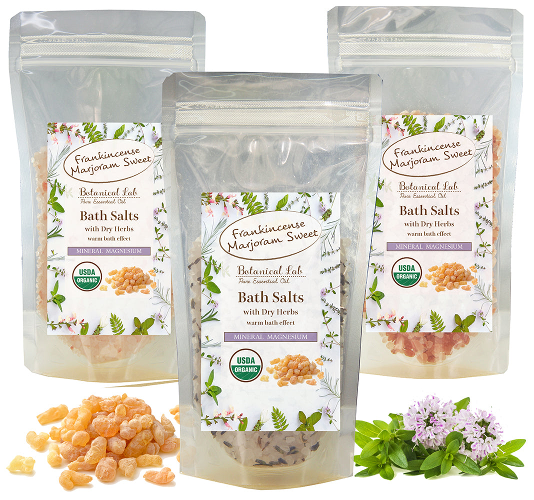 アロマ バスソルト マグネシウム ヒマラヤ岩塩 フランキンセンス マージョラム 温浴 芳香浴 保湿 (天然成分 ホワイト岩塩 ピンク岩塩 レッド岩塩 ハーブ入り