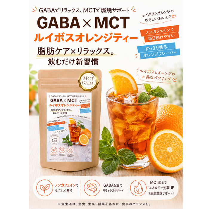 GABA×MCT ルイボスオレンジティー ノンカフェイン 飲むだけ新習慣 ルイボスとオレンジのやさしいおいしさ GABA配合 MCT配合