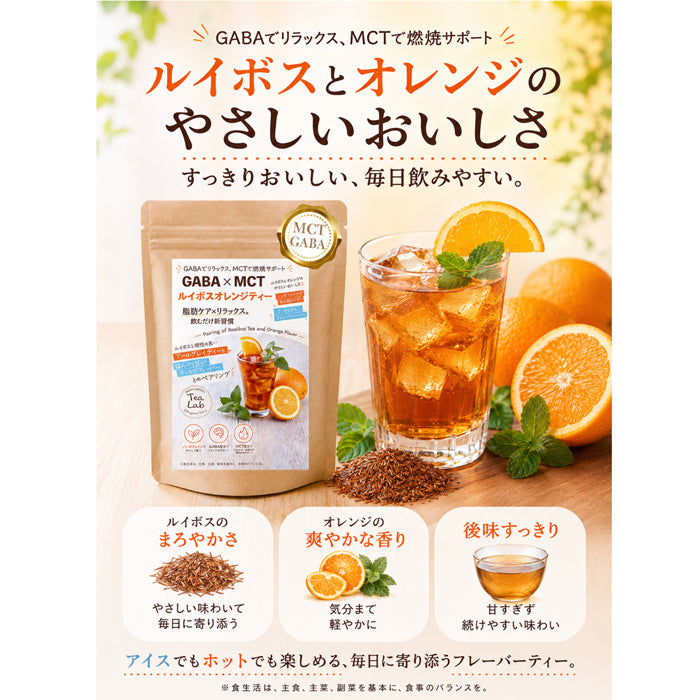 GABA×MCT ルイボスオレンジティー ノンカフェイン 飲むだけ新習慣 ルイボスとオレンジのやさしいおいしさ GABA配合 MCT配合
