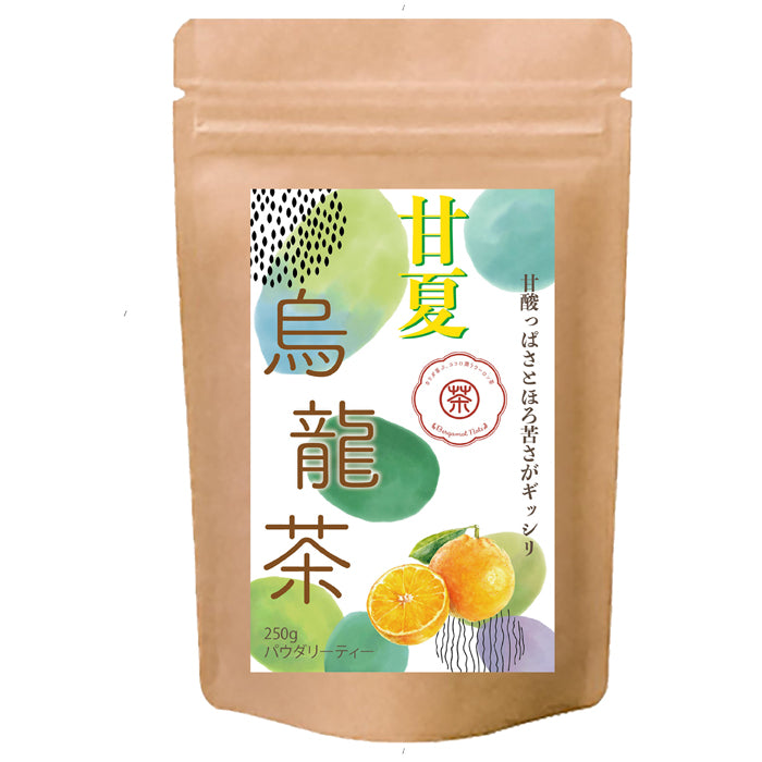 甘夏烏龍茶 パウダリーインスタント ウーロン茶 無糖 (簡単：お水・お湯にサッと溶ける) 業務用